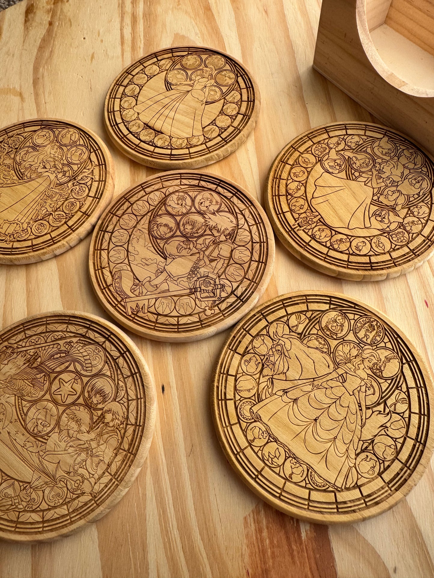 Laser Engraved Wooden Coasters
