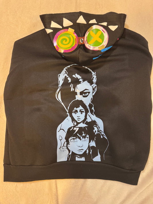 Isha Tribute Zip Up Hoodie, Arcane Fan Art, Customized Jacket