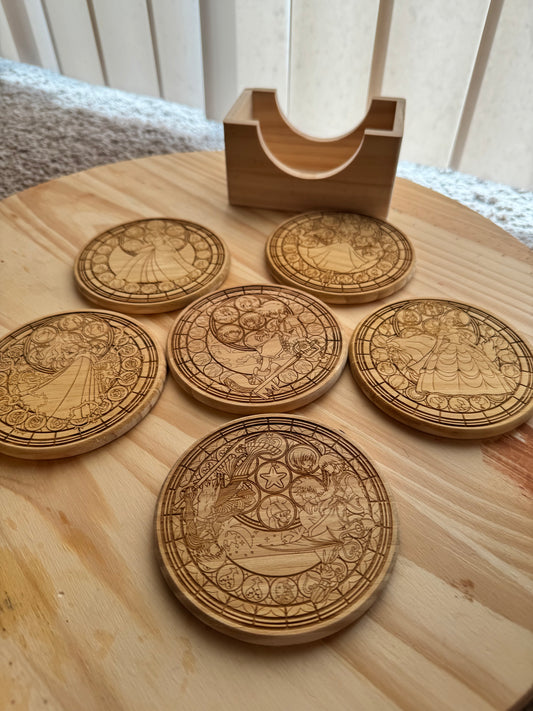 Laser Engraved Wooden Coasters