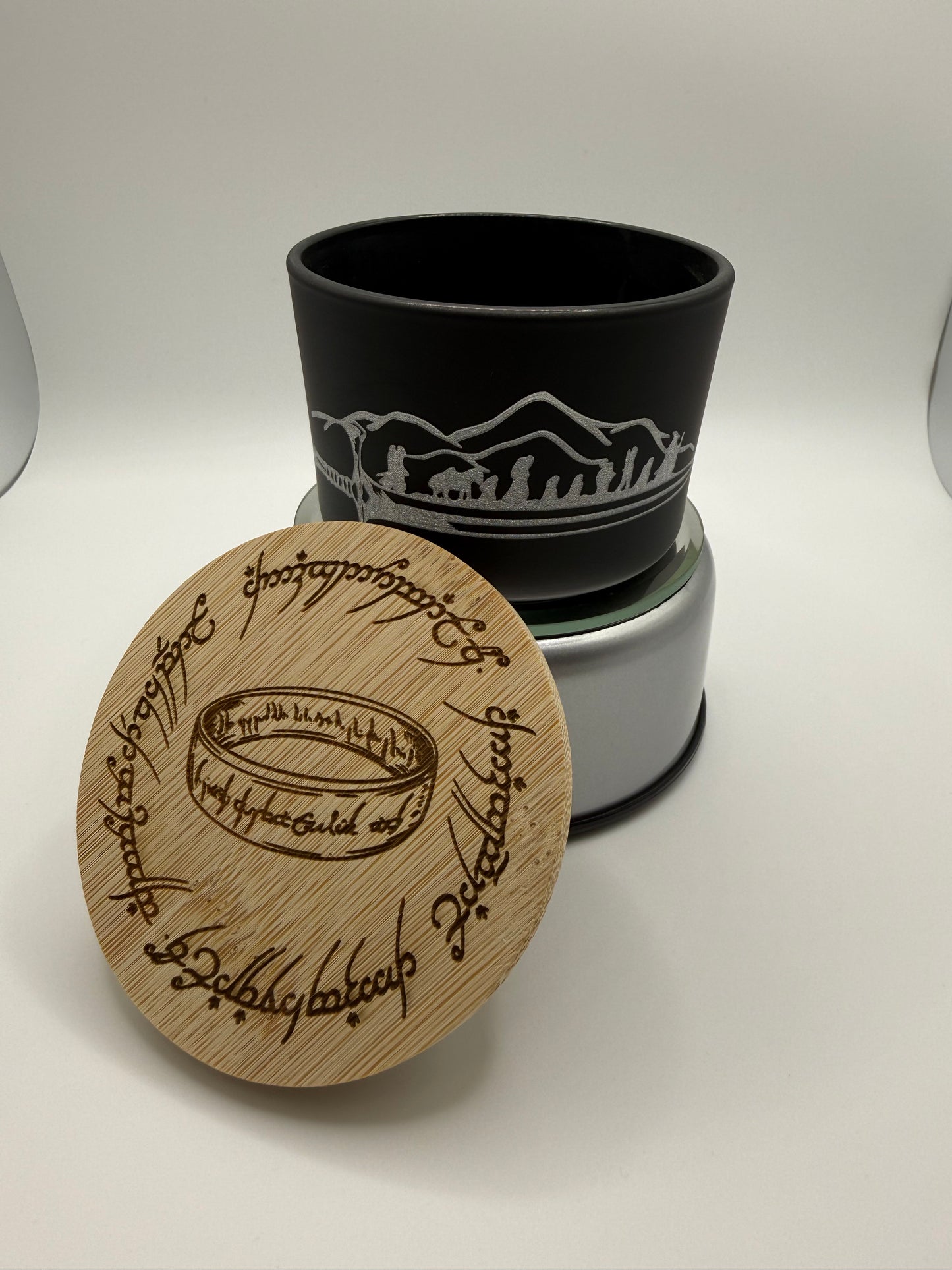Custom etched tea light holder