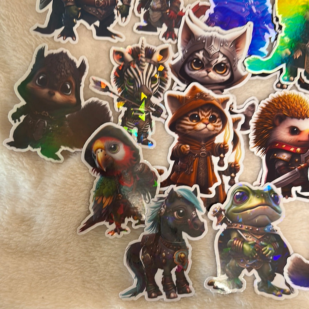 Epic But Cute RPG Animal Stickers