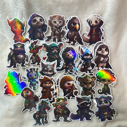 Epic But Cute RPG Animal Stickers