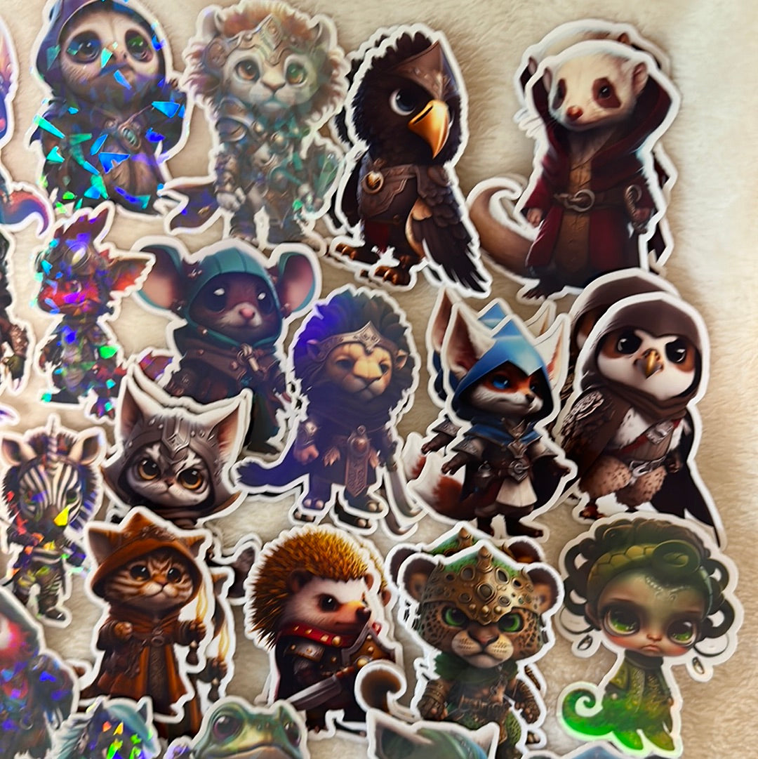 Epic But Cute RPG Animal Stickers