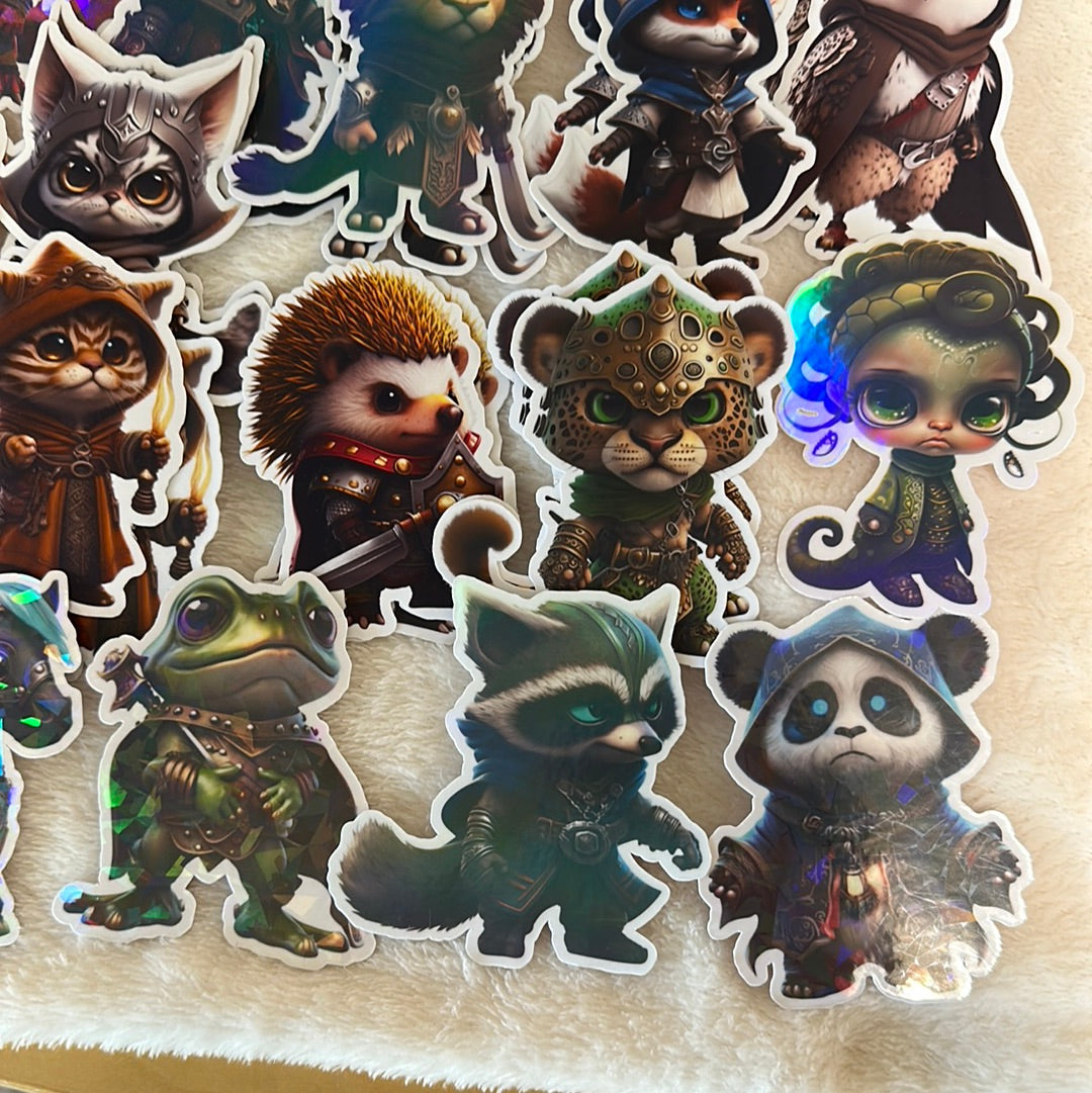 Epic But Cute RPG Animal Stickers