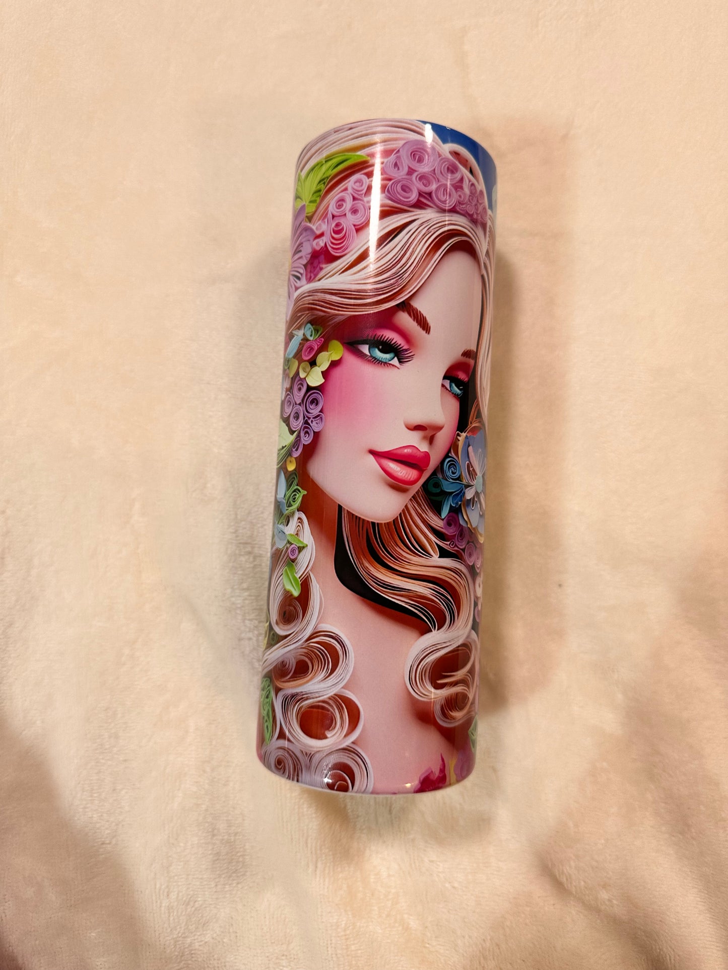 Allover Image Custom Skinny Tumbler