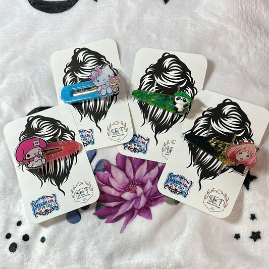 Custom Hair Clips with Character Charms